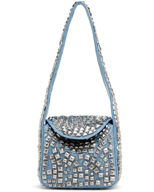 Alexander Wang Blue & Silver Spike Small Bag