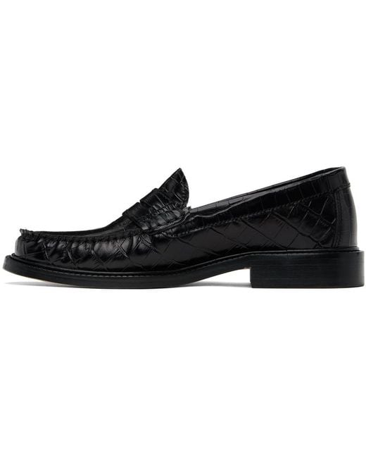 VINNY'S Black Yardee Loafers for men