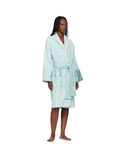 Versace Blue 'I Heart Baroque' Bathrobe