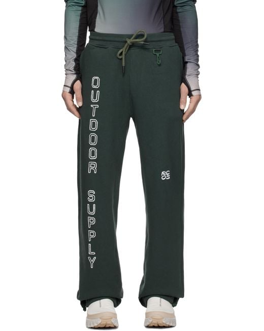 メンズ RCOS グリーン Rc Outdoor Supply ロゴ スウェットパンツ Black