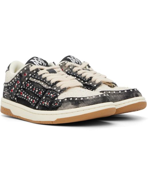 Amiri Black Stud Skel Top Low Sneakers