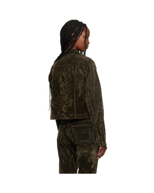 Re/done Black Slim Zip Denim Jacket