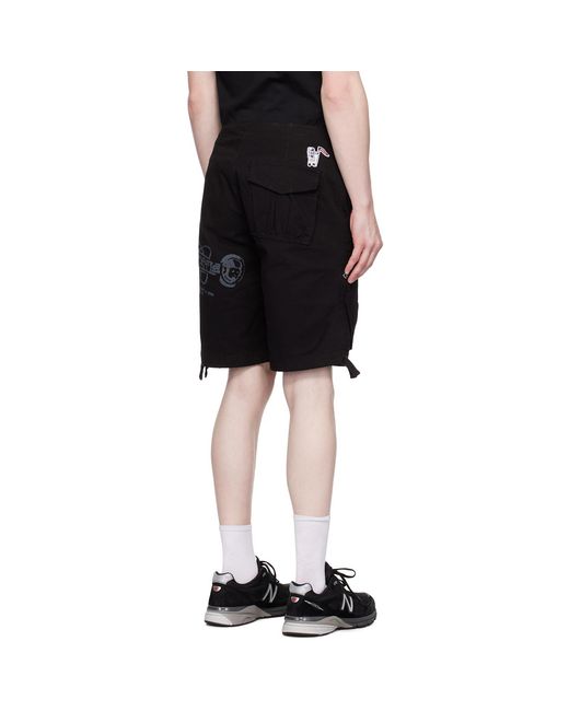 BBCICECREAM Black Patch Shorts for men