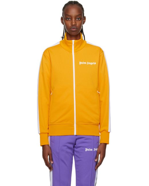 Palm Angels Synthetic Yellow Bonded Track Jacket | Lyst