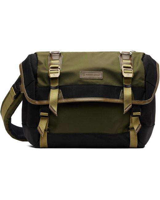 Master Piece Black Khaki Potential Messenger Bag for men