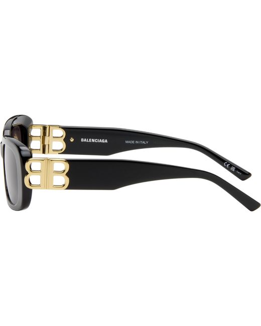 Balenciaga Black Rectangular Sunglasses for men