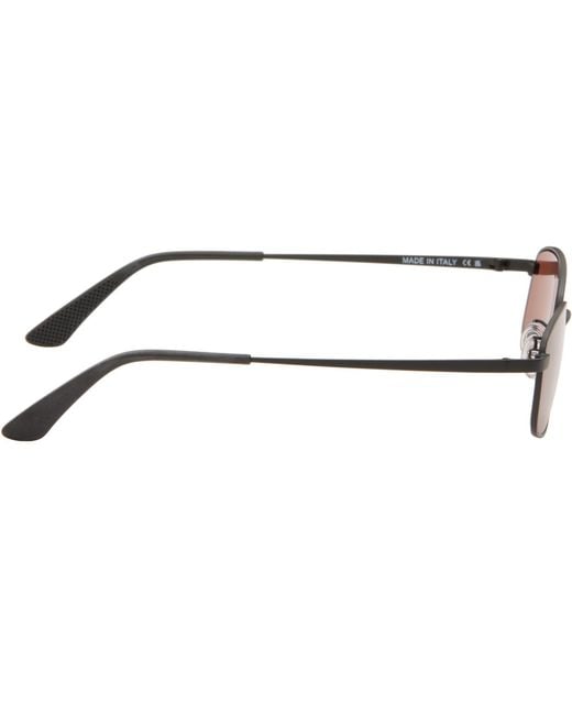 Our Legacy Brown Rectangular 'Librarian' Sunglasses for men