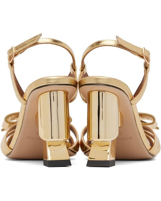 ShuShu/Tong Metallic Bow Detail Heeled Sandals
