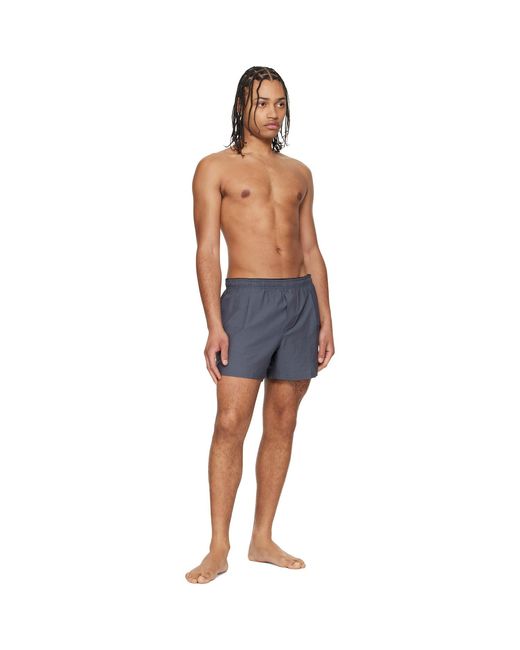 Our Legacy Blue Boxer Swim Shorts for men