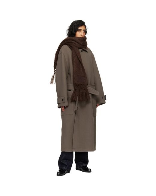 Jil Sander Black Wool Blend Scarf