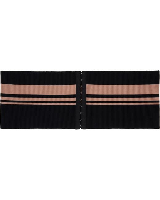 Dries Van Noten Black Ribbed Waistband Belt for men