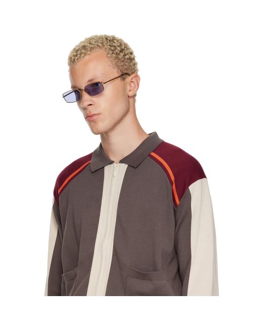 Prada Blue Rectangular Sunglasses for men