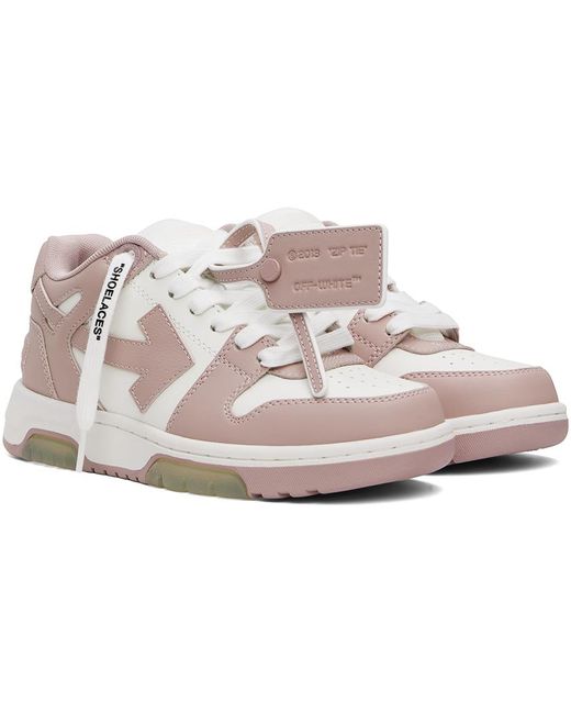 Off-White c/o Virgil Abloh ホワイト＆ピンク Out Of Office カーフレザー スニーカー Black