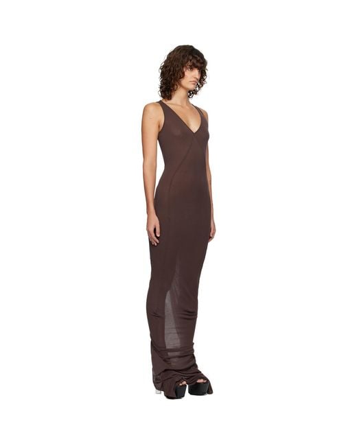 Rick Owens Black Temple V Tank Maxi Dress