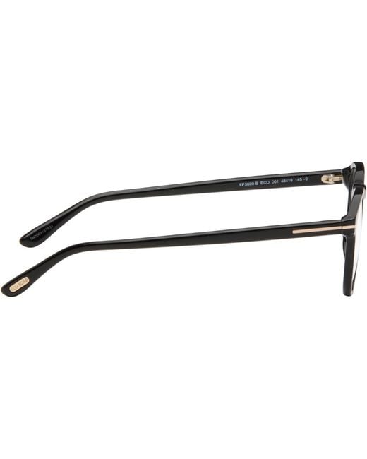 Tom Ford Black Round Glasses for men