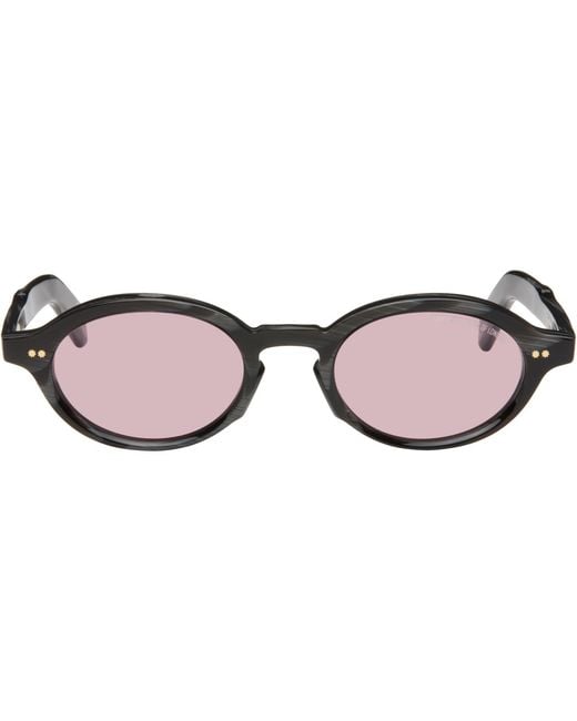 Cutler & Gross Black Gr13 Oval Sunglasses for men