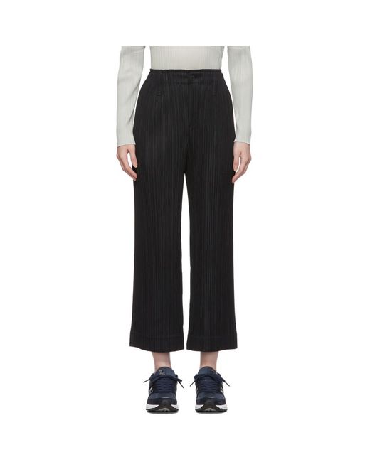 Pleats Please Issey Miyake Black Thicker Bottoms 1 Trousers