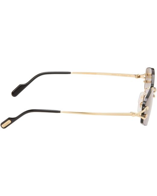 Cartier Black Classic C Motif Sunglasses for men
