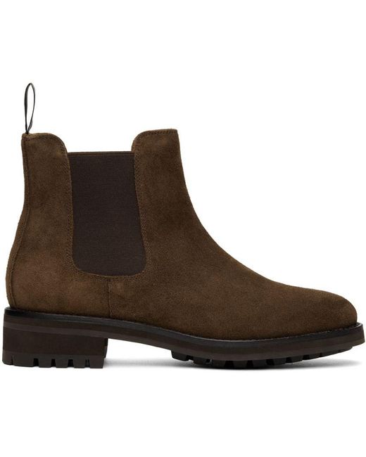Polo Ralph Lauren Suede Bryson Chelsea Boots in Brown for Men | Lyst