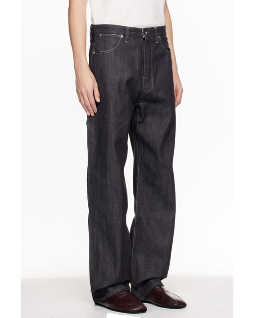 メンズ Jil Sander ネイビー ルーズジーンズ Black