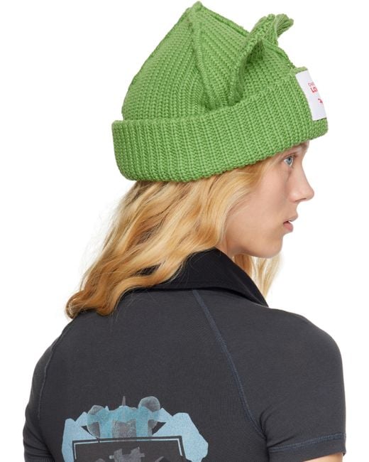 Charles Jeffrey グリーン Chunky Ears ビーニー Green