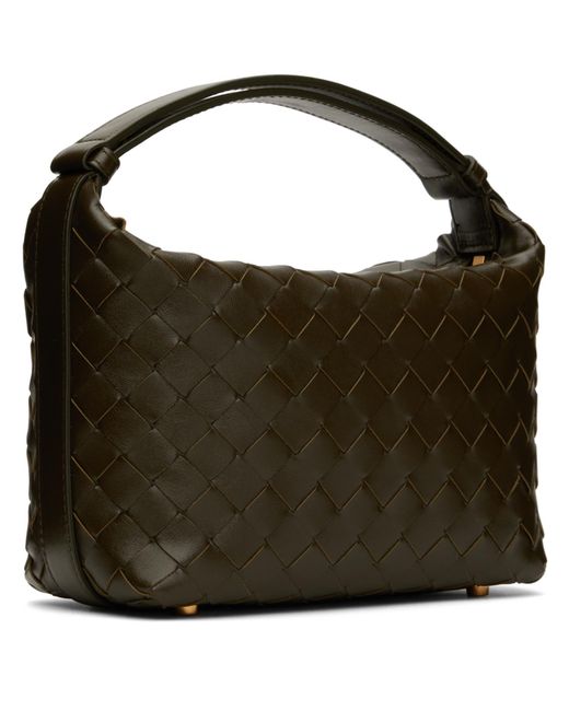 Bottega Veneta Black Khaki Mini Wallace Bag