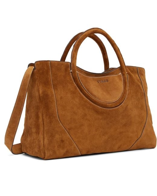 Staud Brown Maude Satchel Tote