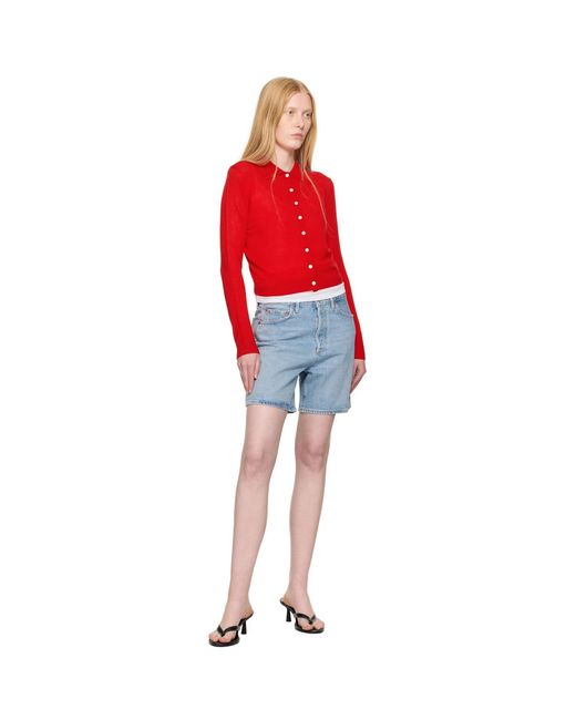 Agolde Blue Dame Denim Shorts