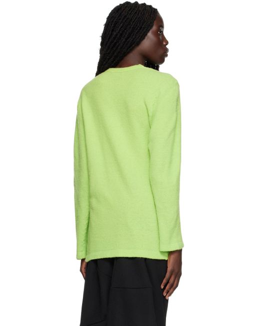 Comme des Garçons Green Cutout Sweater