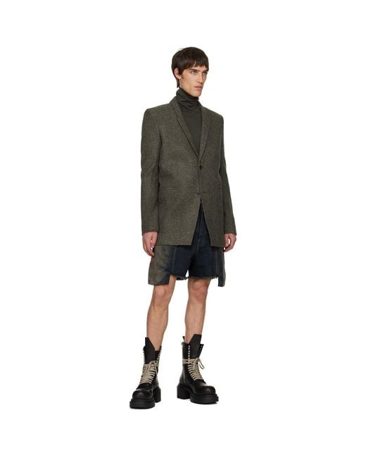 Rick Owens Black Khaki Concordians Runway Concordian Blazer for men