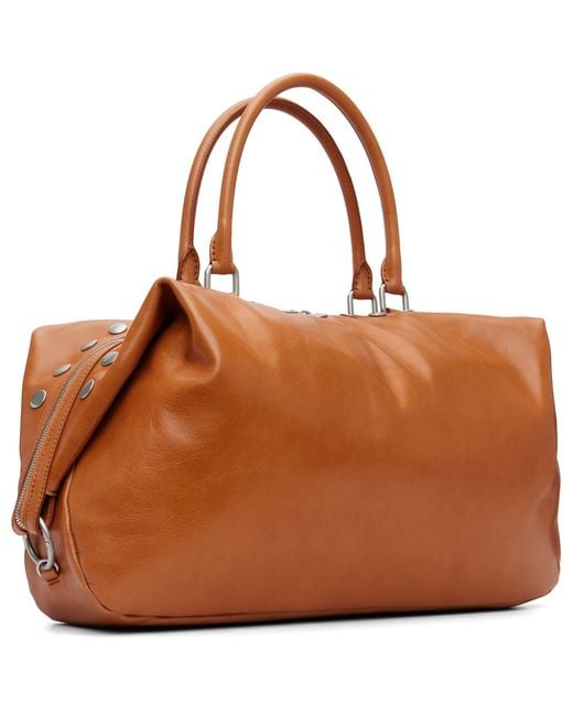 MARGE SHERWOOD Brown Dumpling Stud Bag