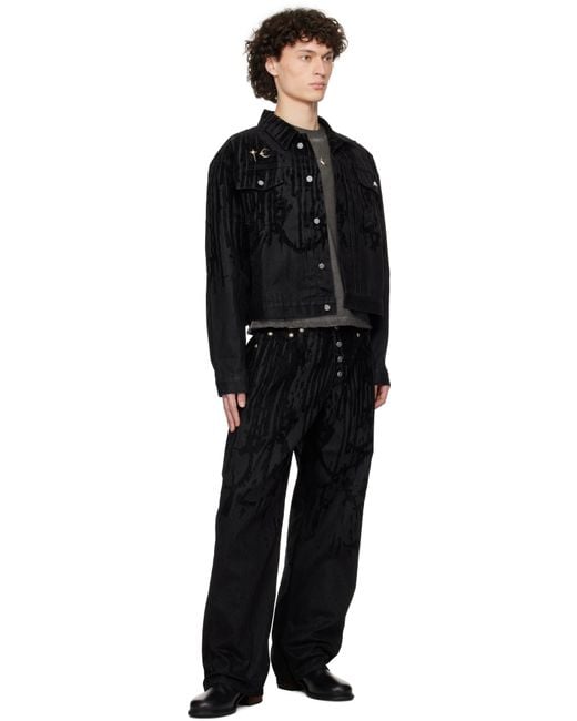 THUG CLUB Blood Lazered Jeans in Black for Men | Lyst