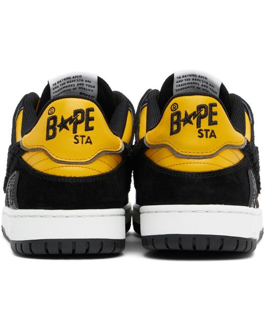 A Bathing Ape Black Sk8 Sta #2 Sneakers for men