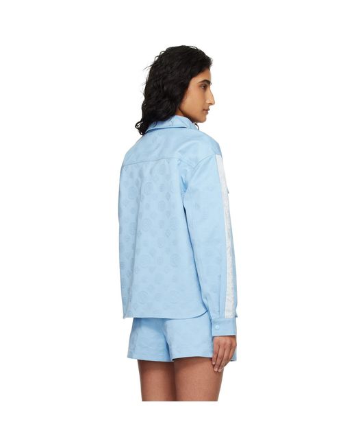 Casablanca Blue Monogram Oversized Shirt