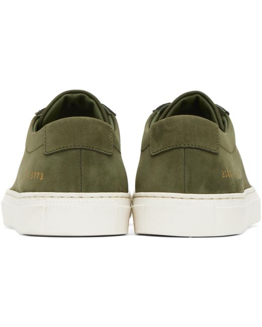 Common Projects Black Khaki Achilles Sneakers for men