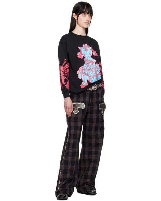 Chopova Lowena ブラック Dotty オーバーサイズ ジャージ Tシャツ Black