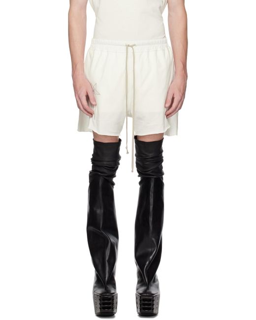 Rick Owens Black Off-white Champion Edition Dolphin Shorts for men