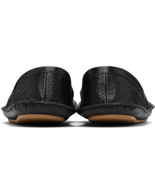 The Row Black Vasko Slip On Loafers for men