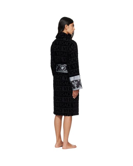 Versace Black 'I Heart Baroque' Bathrobe