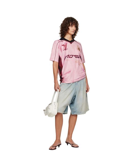ANDERSSON BELL Pink Printed Football Jersey T-Shirt