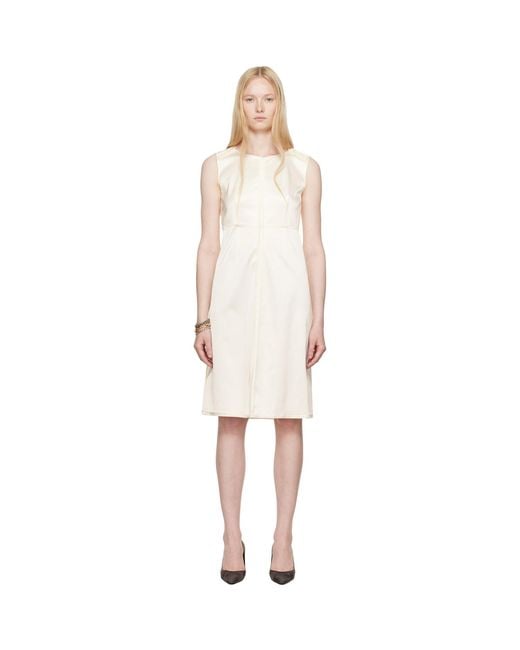 MM6 by Maison Margiela Black Off- Satin Stretch Convertible Midi Dress