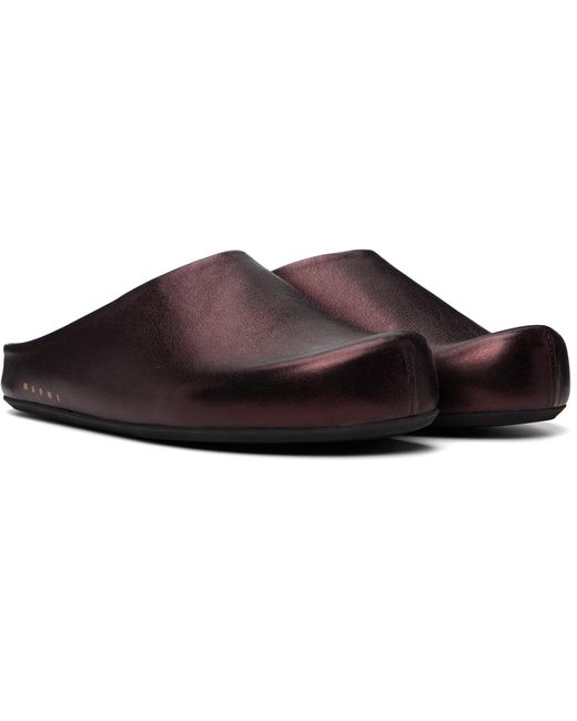 Marni Black Fussbett Sabot Slip-On Loafers for men