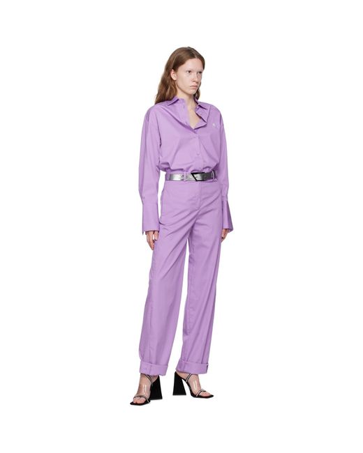 The Attico Purple jagger Trousers