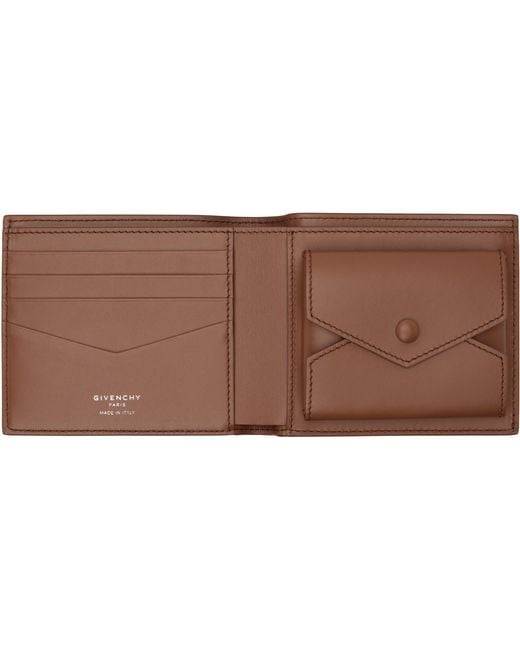 Givenchy Brown Grained Leather Wallet for men
