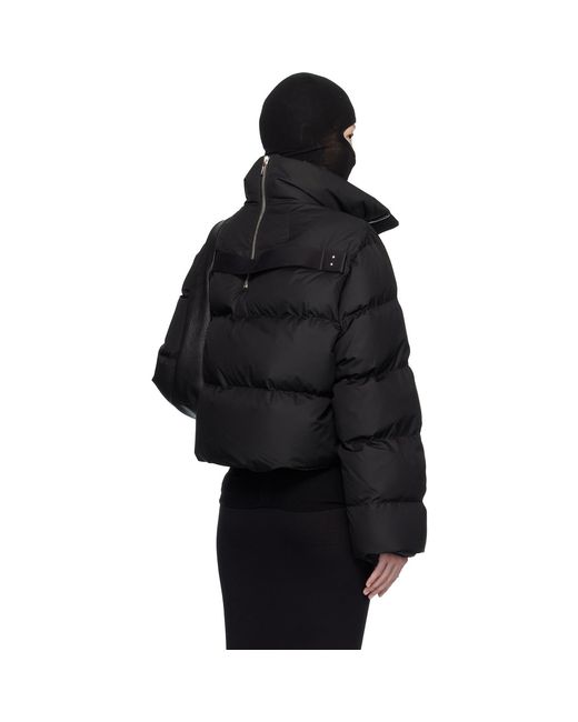 Rick Owens Black Moncler + Cropped Cyclopic Down Jacket