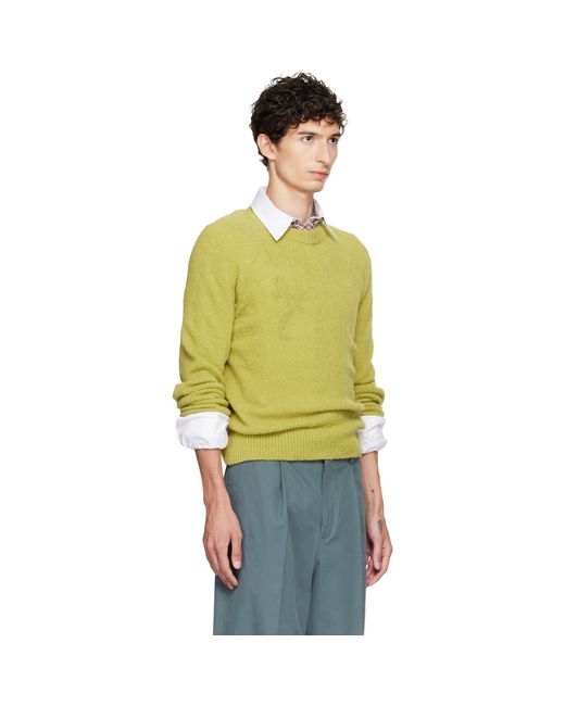 Dries Van Noten Green Alpaca Sweater for men
