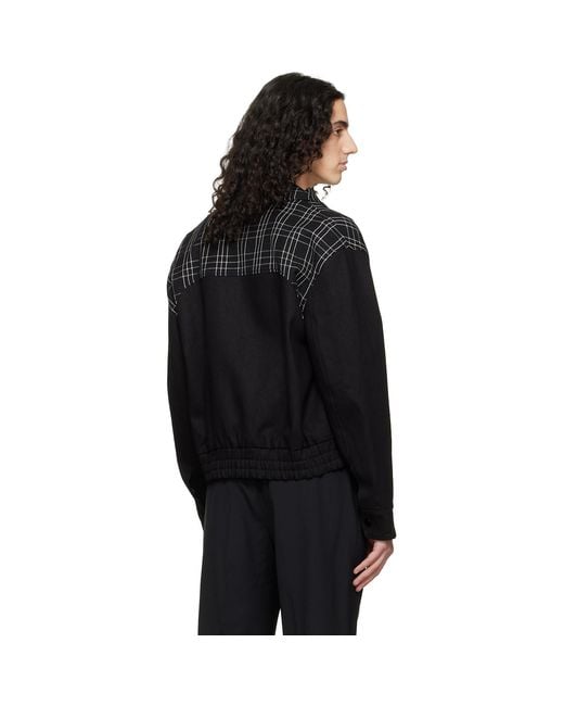 Ernest W. Baker Black Varsity Jacket for men