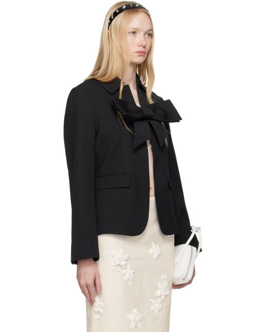 ShuShu/Tong Black Ssense Exclusive Bow Blazer