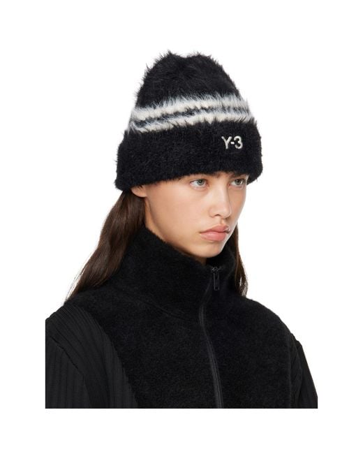 Y-3 Black Stripes Beanie