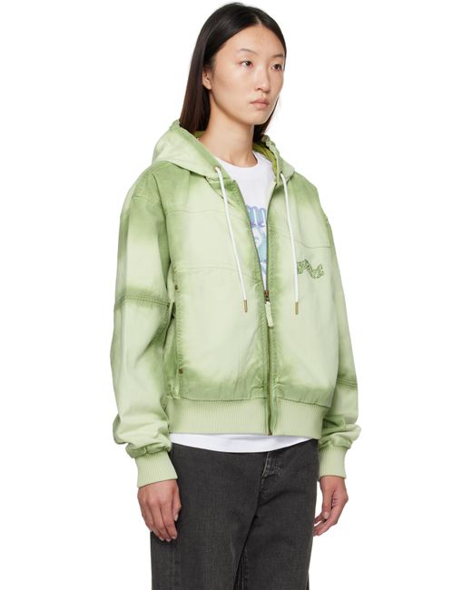Dime Green Hooded Utility Jacket